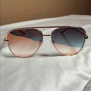 Quay Australia X Desi Perkins  Rose Gold Highkey Mini Sunglasses